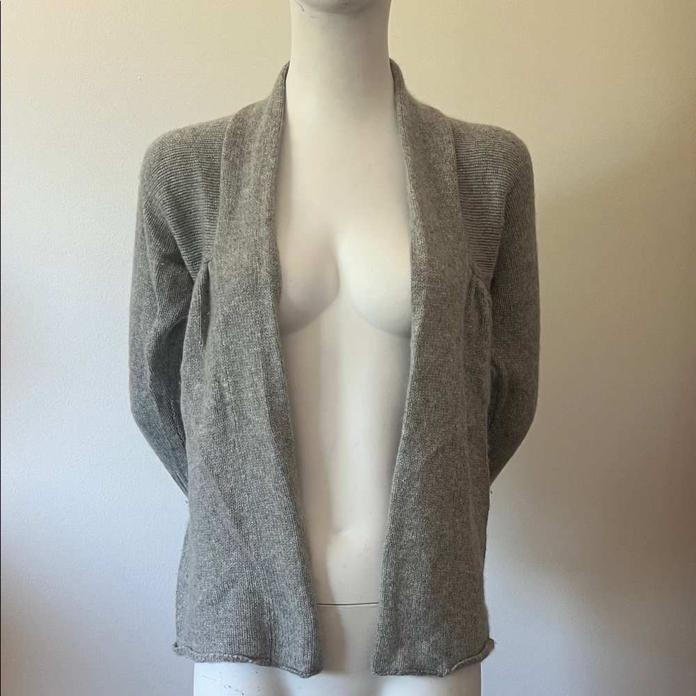 Vince Open-Front Gray Cardigan